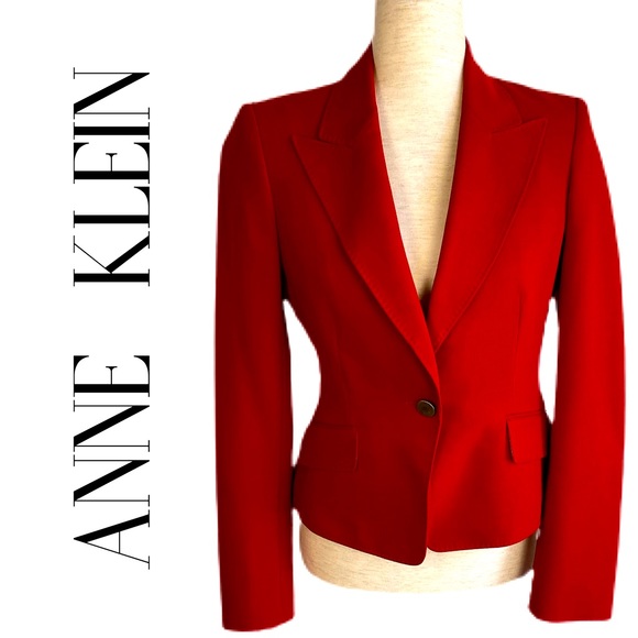 Anne Klein Jackets & Blazers - ANNE KLEIN TAILORED BLAZER IN TOMATO RED 4
